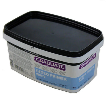Daler Rowney Graduate White Gesso Primer in 1 litre box ideal for oil colors & acrylic works The Stationers